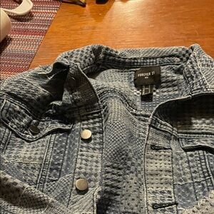 Forever 21 Textured Blue Jacket